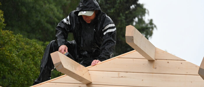 You have to be very strong if you want to build a swedish wood-hous
